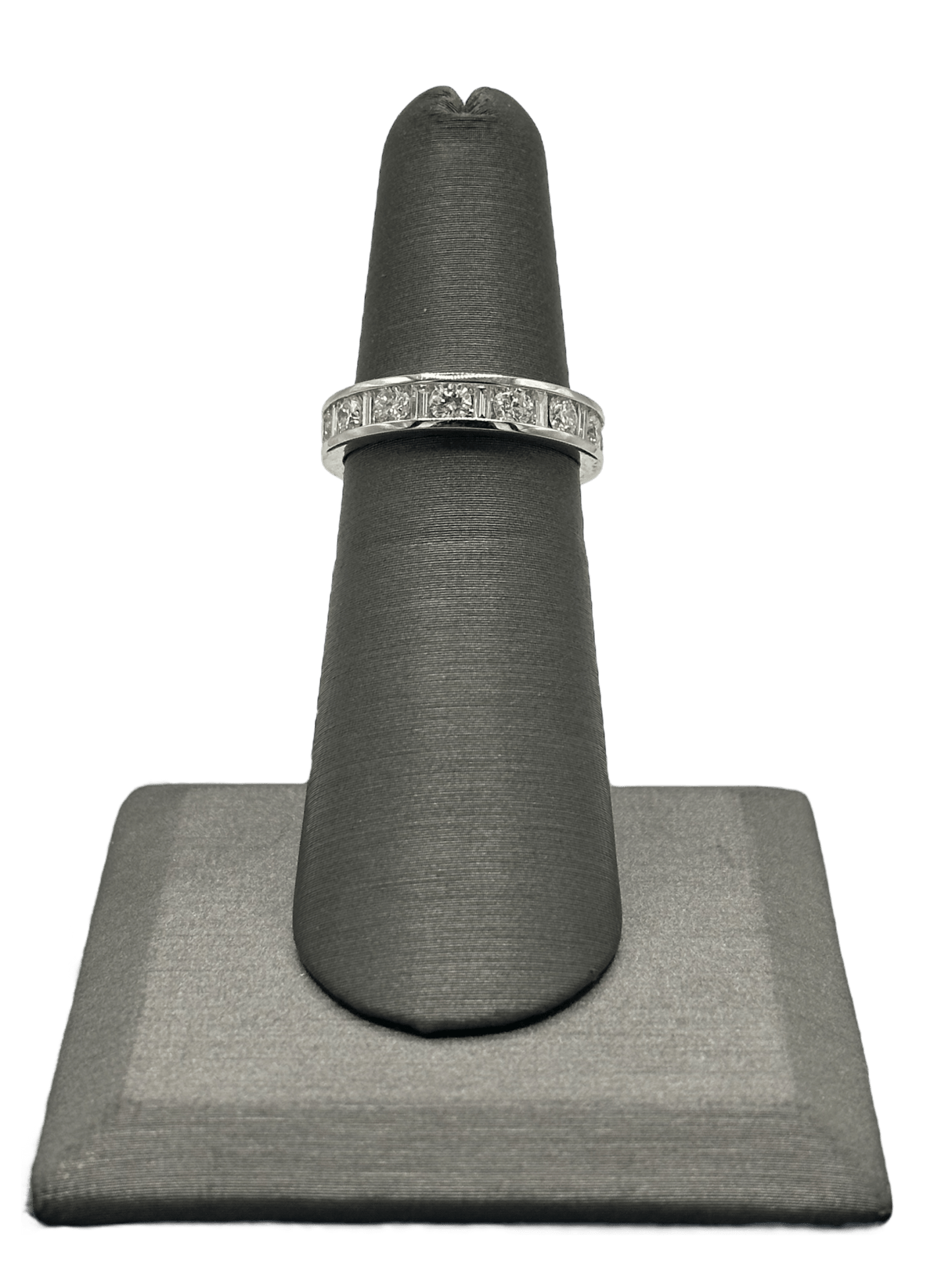 Channel Set Baguette & Round Diamond Eternity Band - Forever Rox