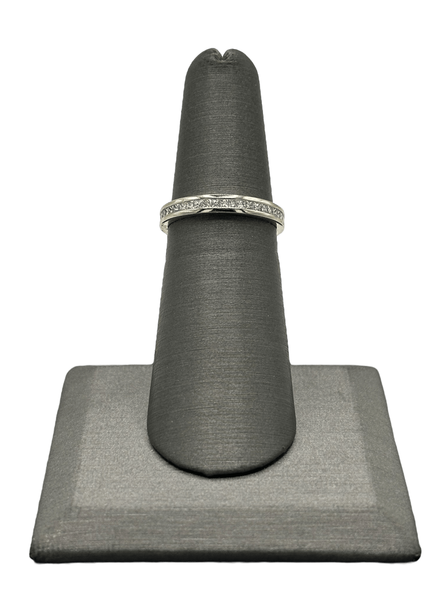 Channel Set Princess Cut Diamond Eternity Band - Forever Rox