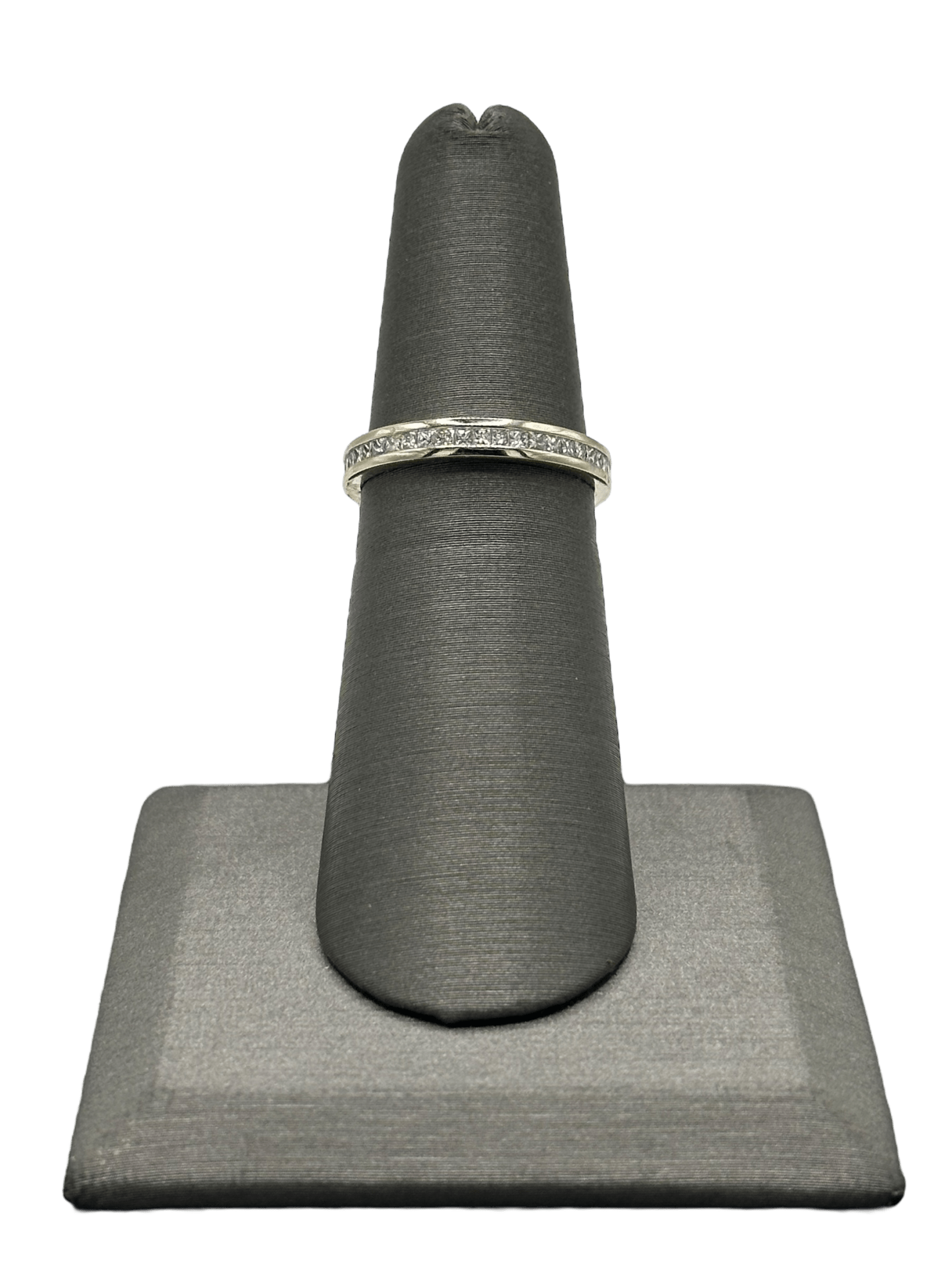 Channel Set Princess Cut Diamond Eternity Band - Forever Rox