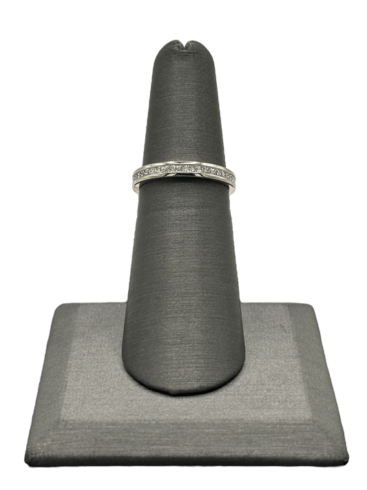 Channel Set Princess Cut Diamond Eternity Band - Forever Rox