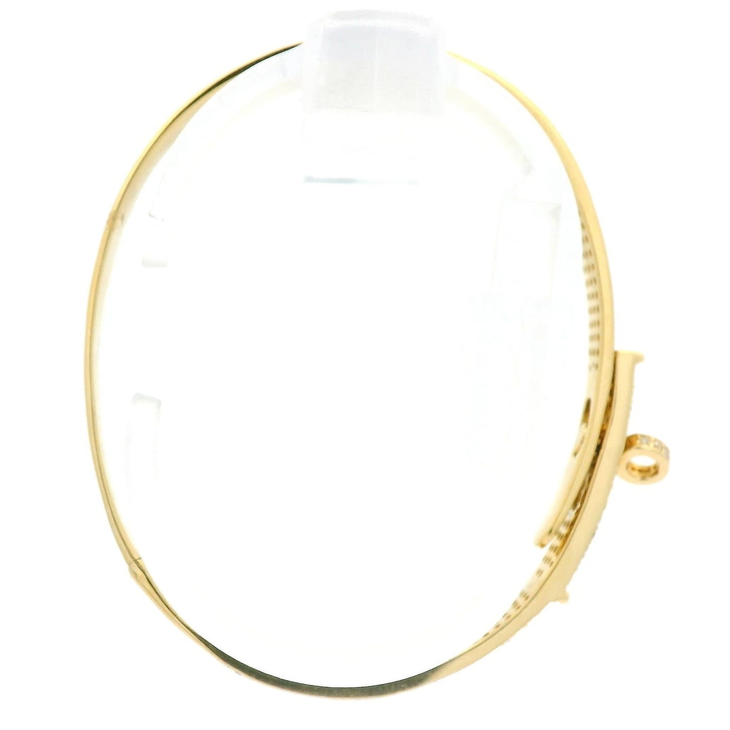 Circle Clasp Diamond Bangle - Forever Rox