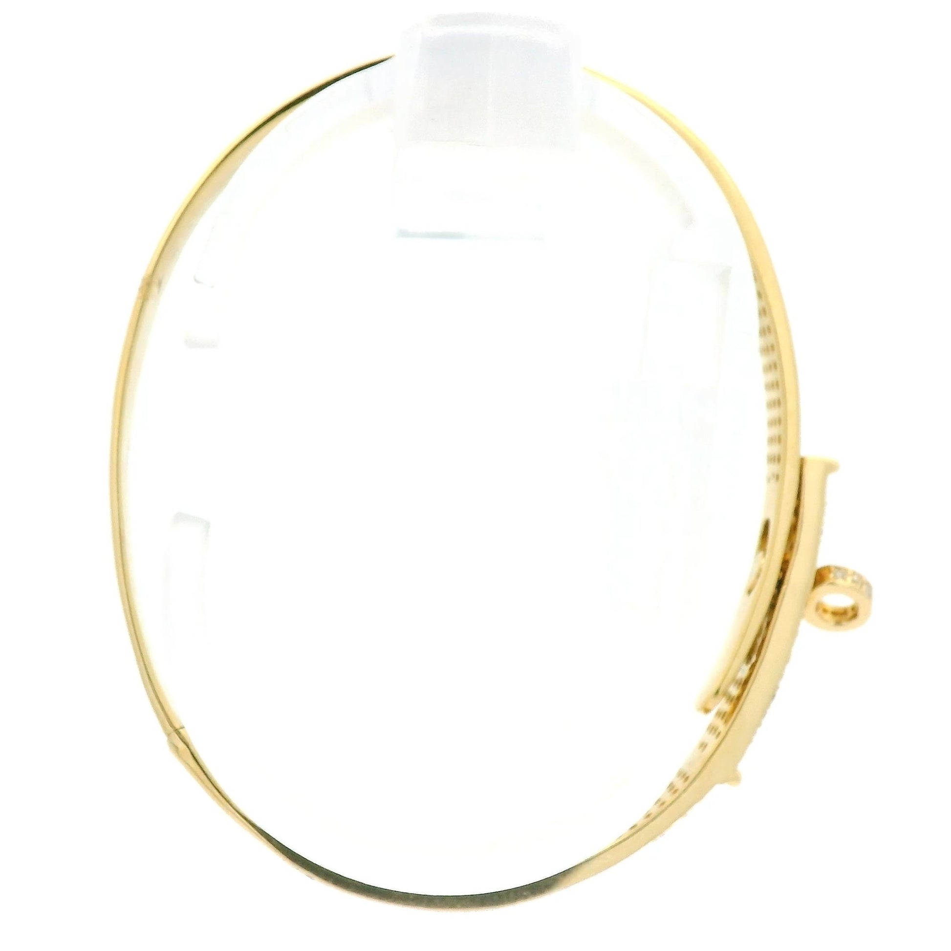 Circle Clasp Diamond Bangle - Forever Rox