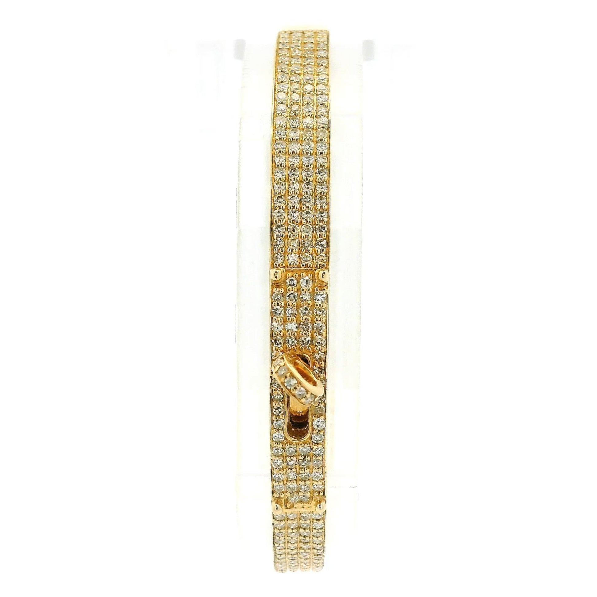 Circle Clasp Diamond Bangle - Forever Rox