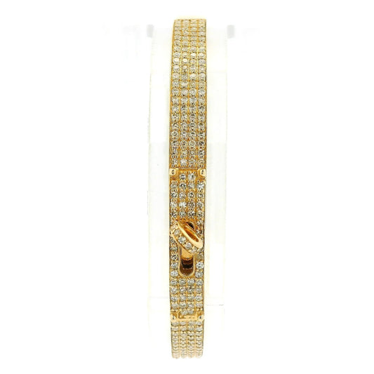 Circle Clasp Diamond Bangle - Forever Rox