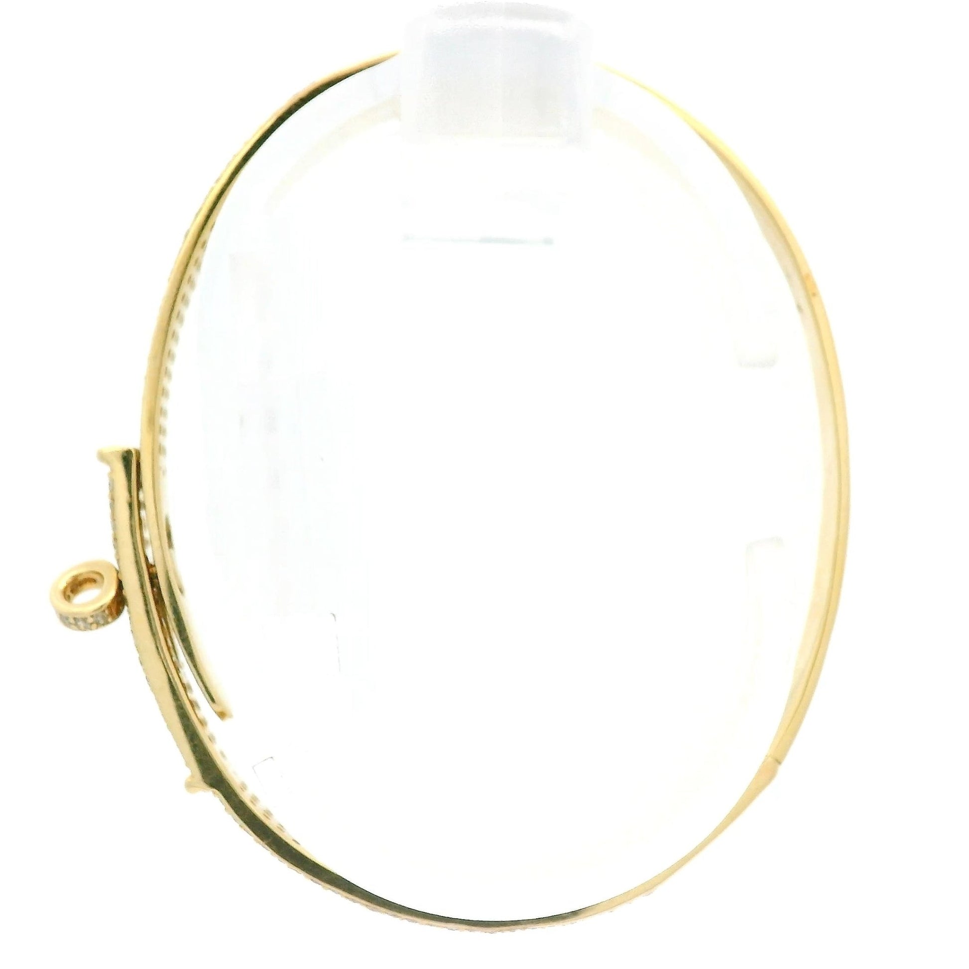 Circle Clasp Diamond Bangle - Forever Rox