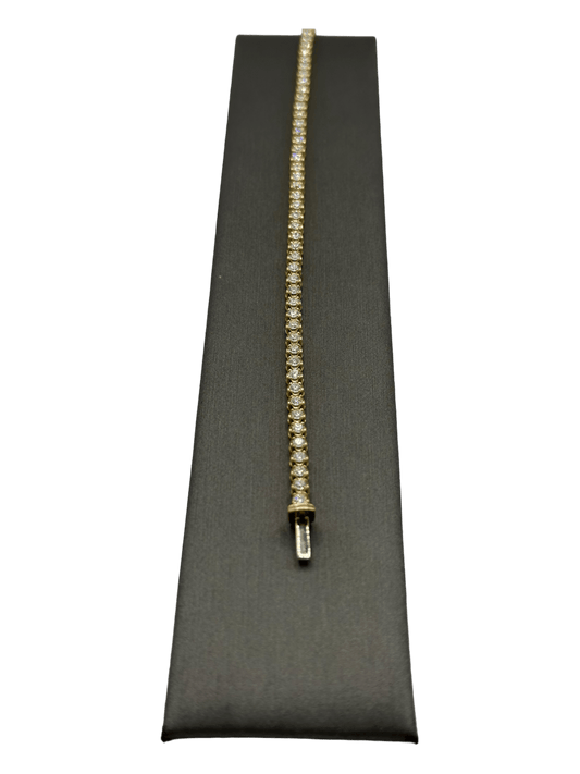 Circle Link Round Cut Diamond Tennis Bracelet - Forever Rox