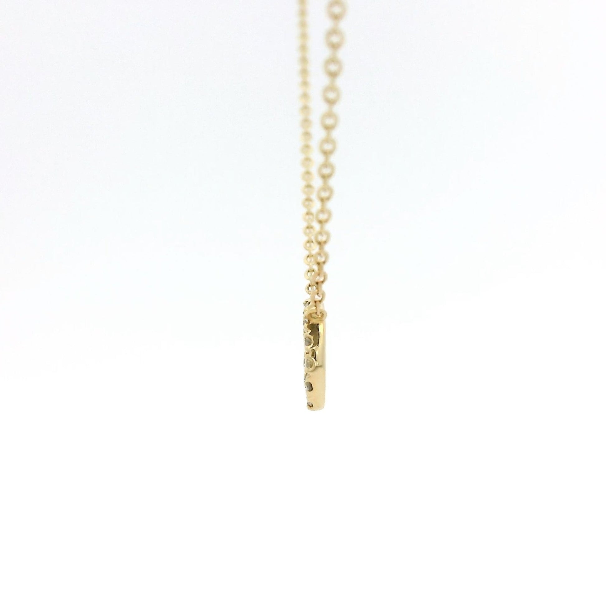 Cluster Set Diamond Oval Pendant - Forever Rox