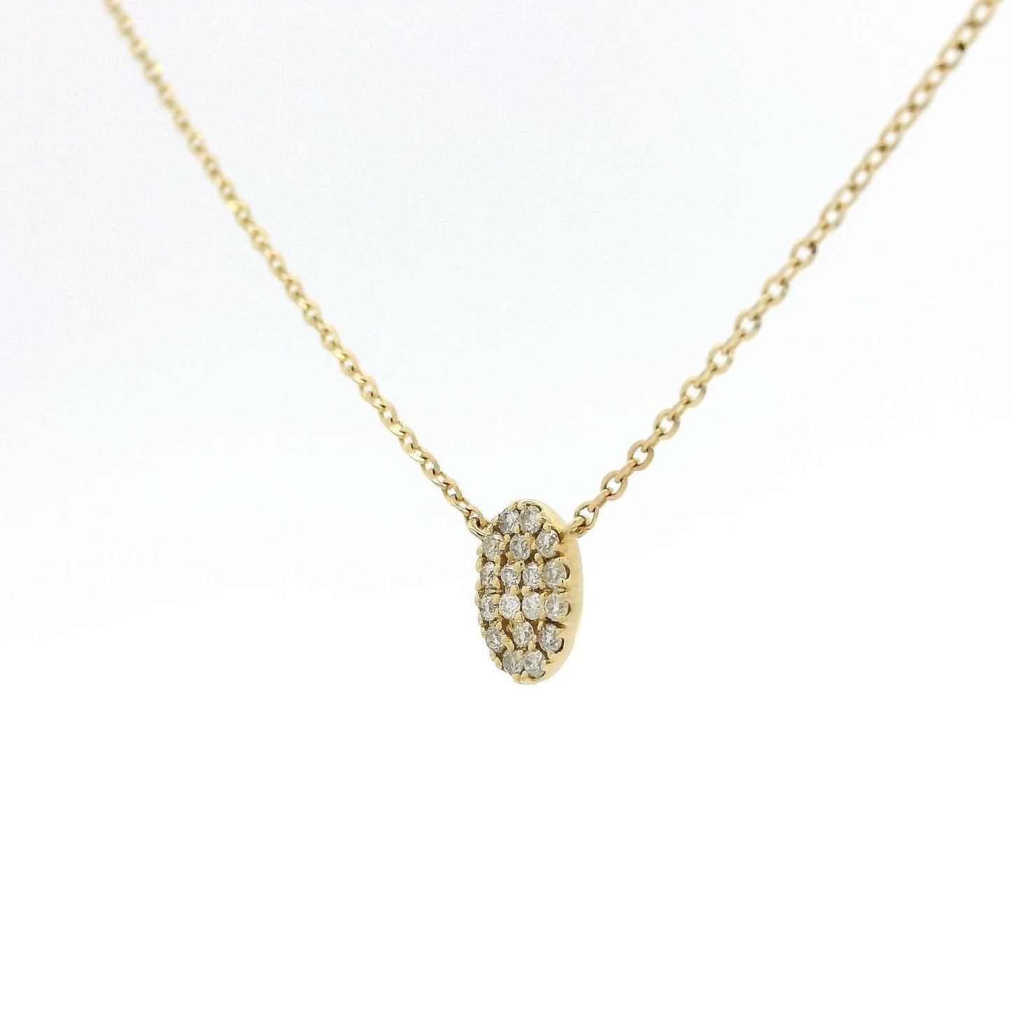 Cluster Set Diamond Oval Pendant - Forever Rox