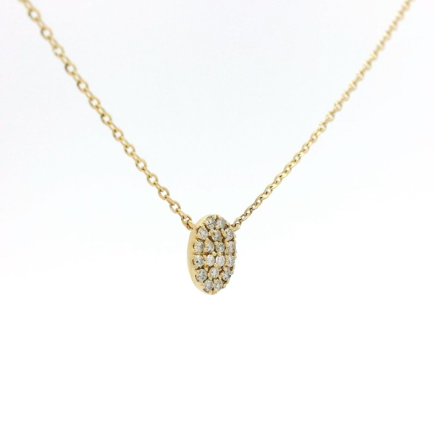 Cluster Set Diamond Oval Pendant - Forever Rox