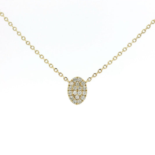 Cluster Set Diamond Oval Pendant - Forever Rox