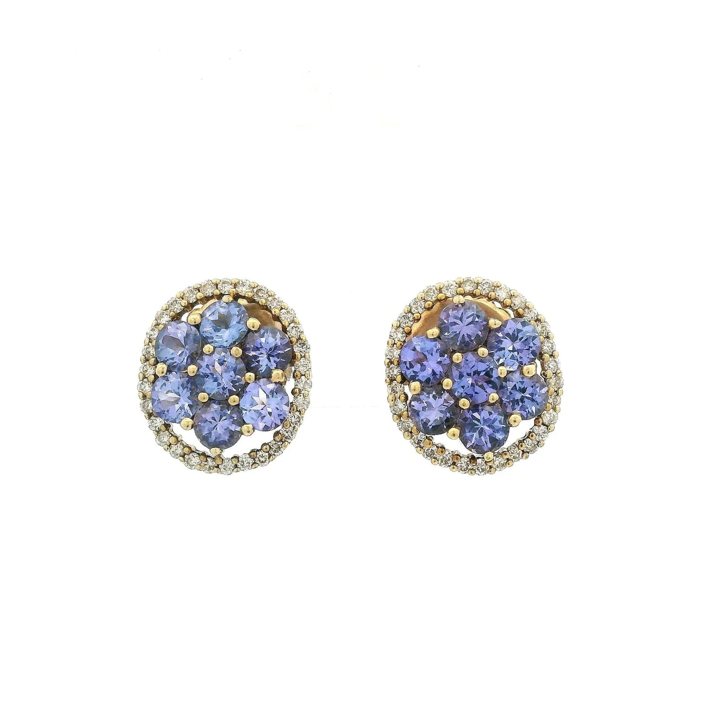 Cluster Tanzanite & Diamond Studs - Forever Rox