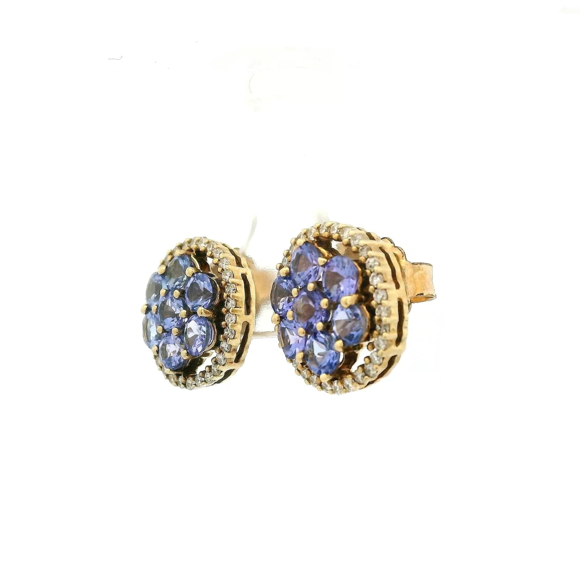 Cluster Tanzanite & Diamond Studs - Forever Rox