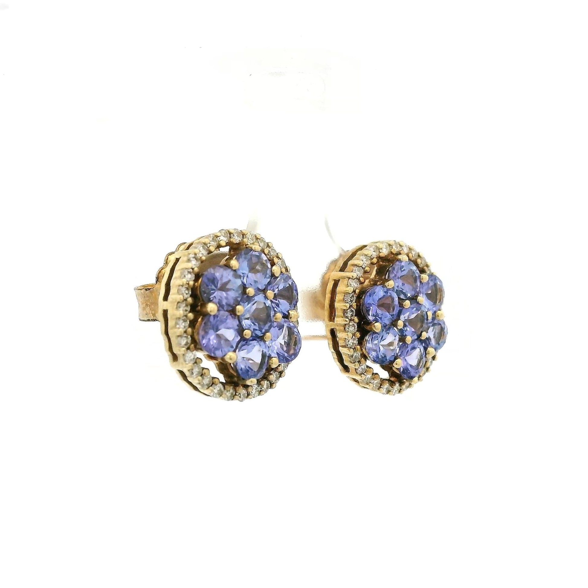 Cluster Tanzanite & Diamond Studs - Forever Rox
