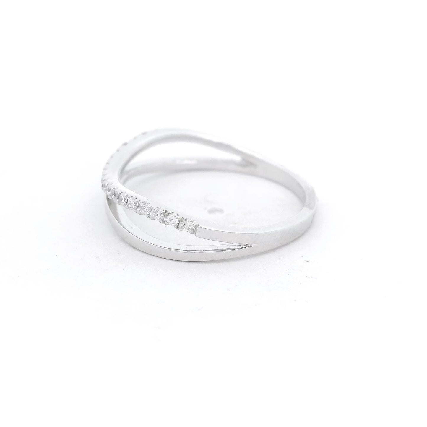 Curved Split Diamond Band - Forever Rox