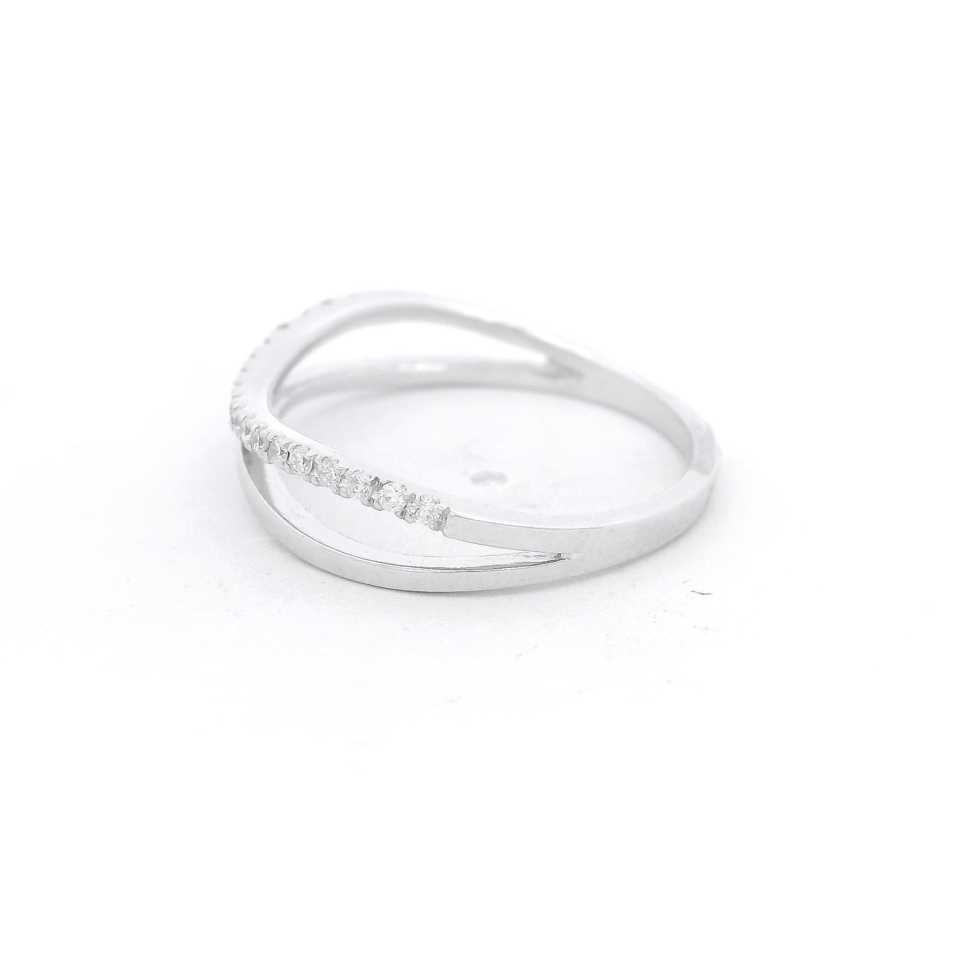 Curved Split Diamond Band - Forever Rox