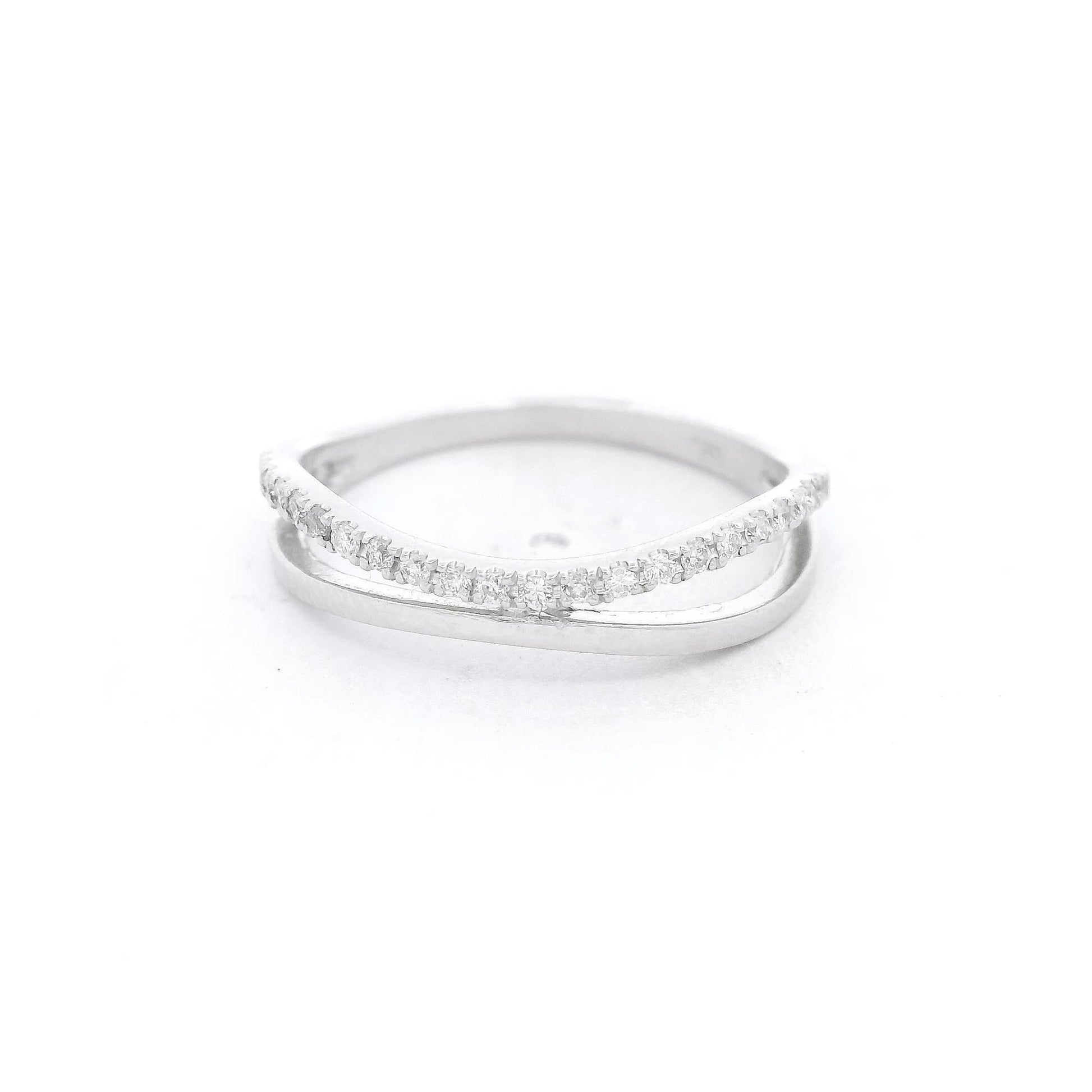 Curved Split Diamond Band - Forever Rox