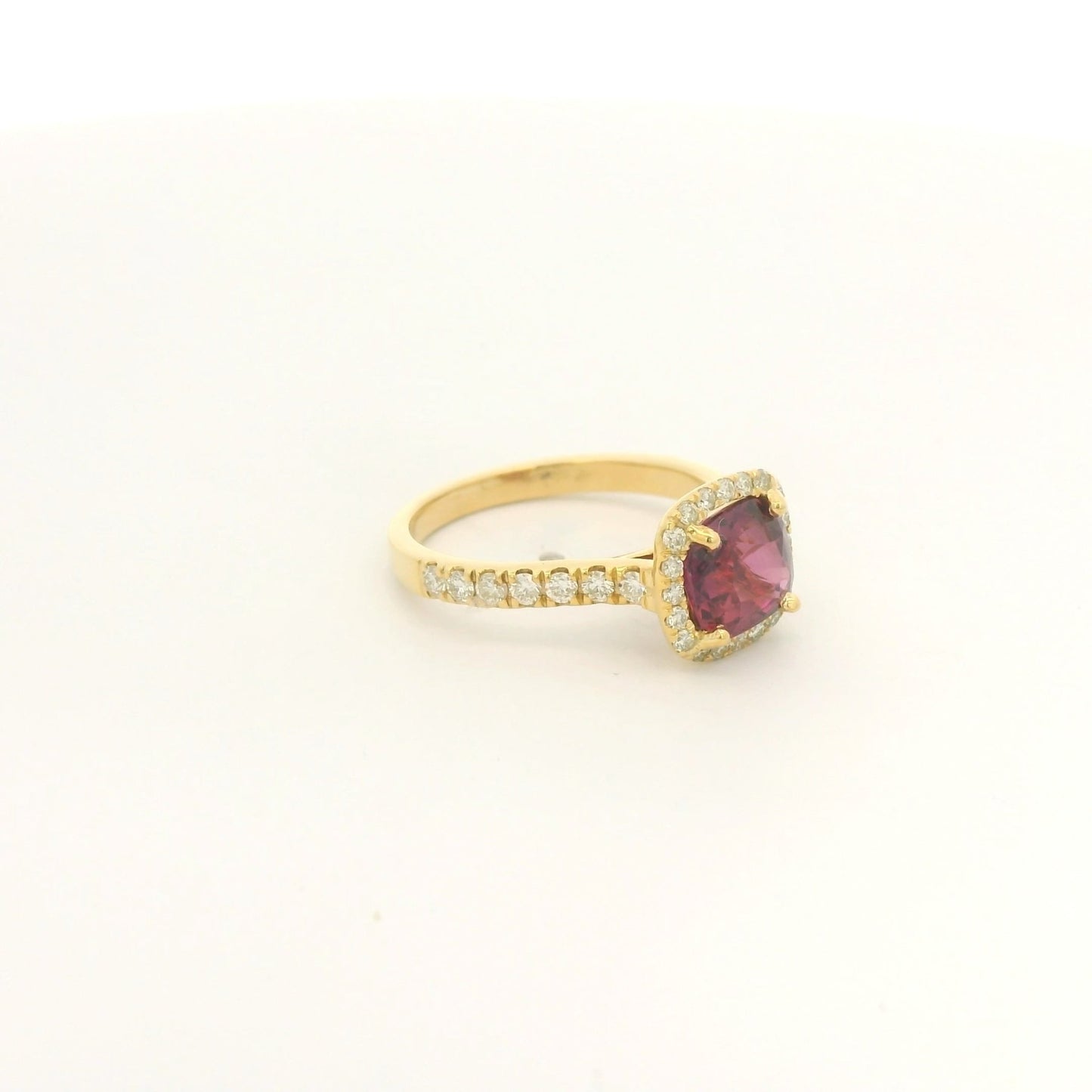 Cushion Cut Certfied No Heat Ruby & Diamond Ring - Forever Rox Fine Jewelry