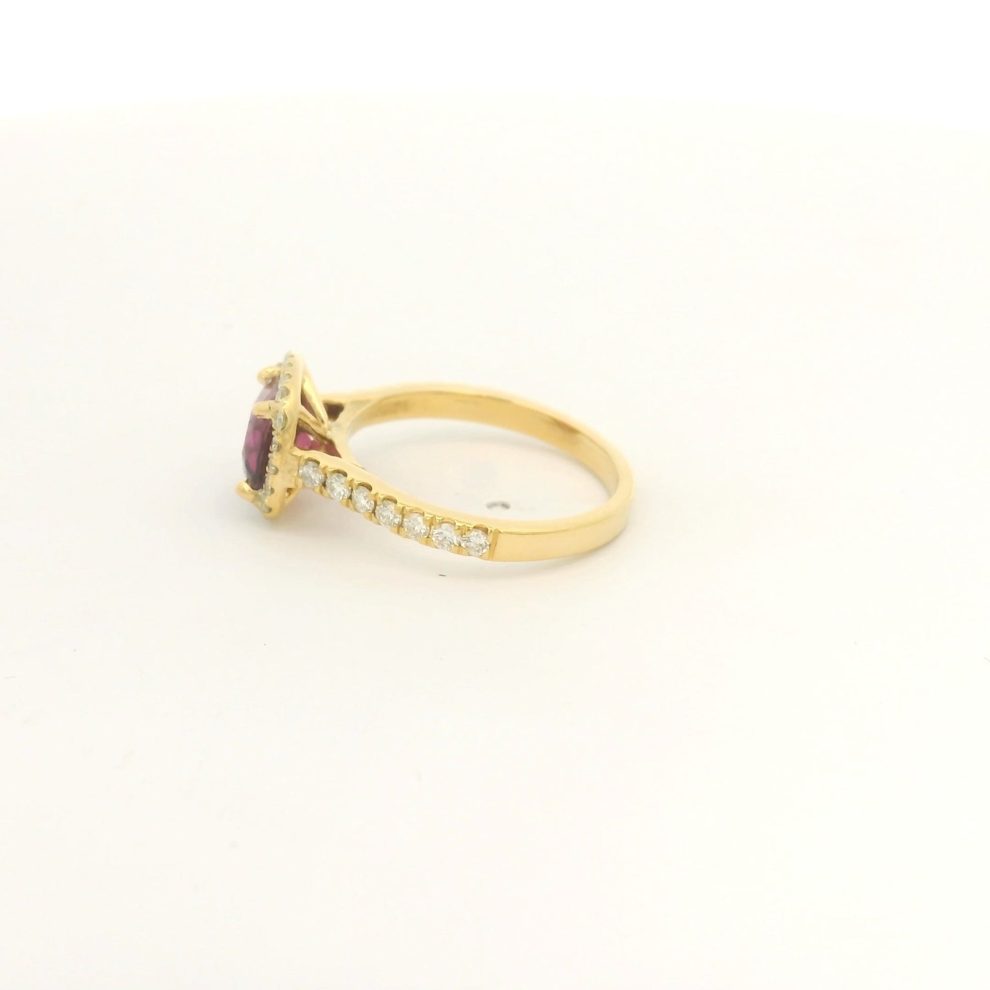 Cushion Cut Certfied No Heat Ruby & Diamond Ring - Forever Rox Fine Jewelry