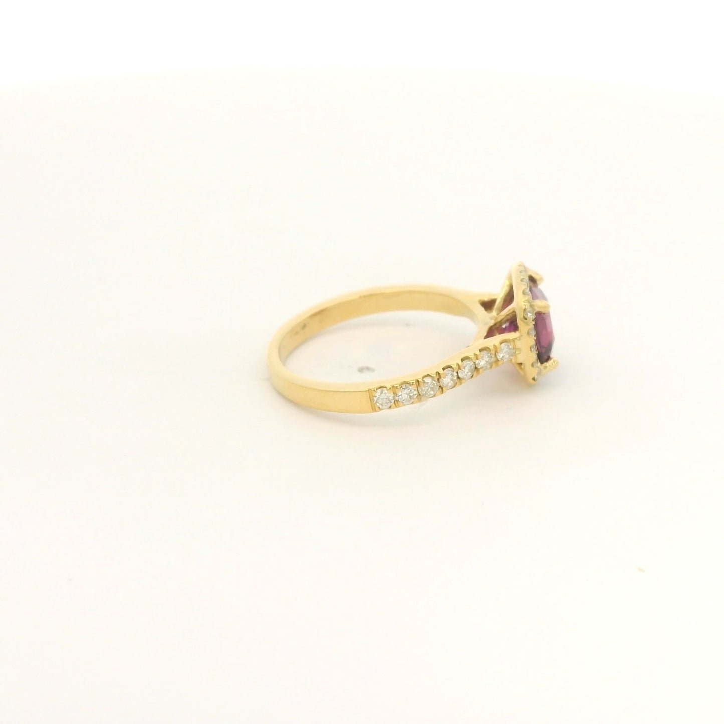 Cushion Cut Certfied No Heat Ruby & Diamond Ring - Forever Rox Fine Jewelry