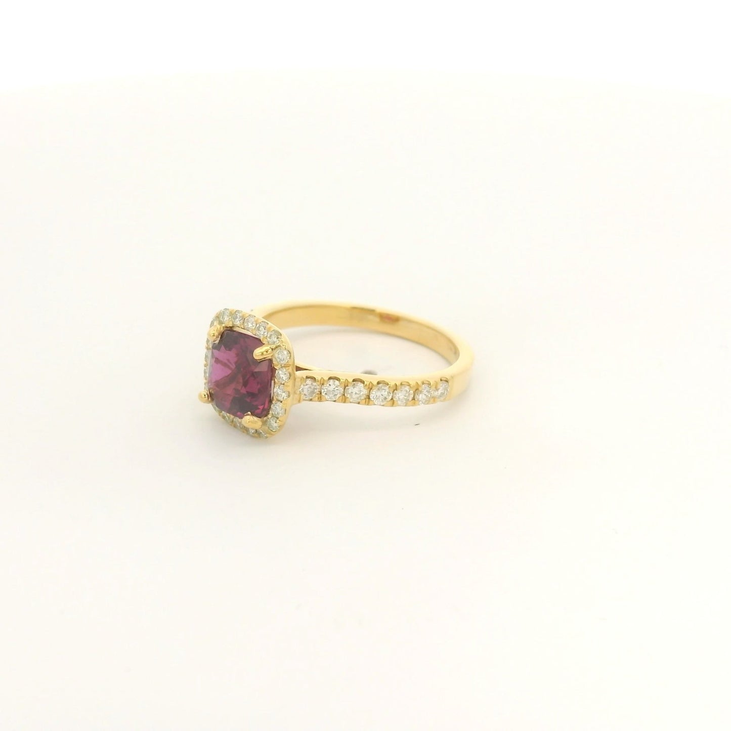 Cushion Cut Certfied No Heat Ruby & Diamond Ring - Forever Rox Fine Jewelry