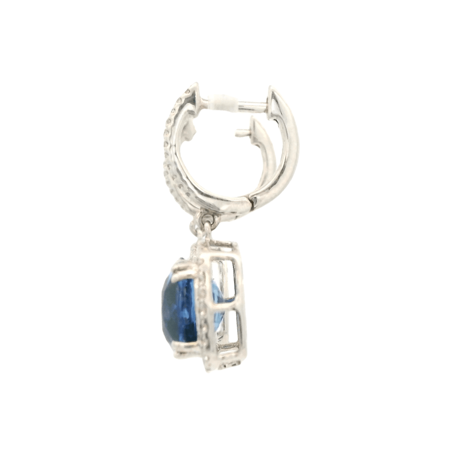 Cushion Cut Ceylon Sapphire & Diamond Dangles - Forever Rox