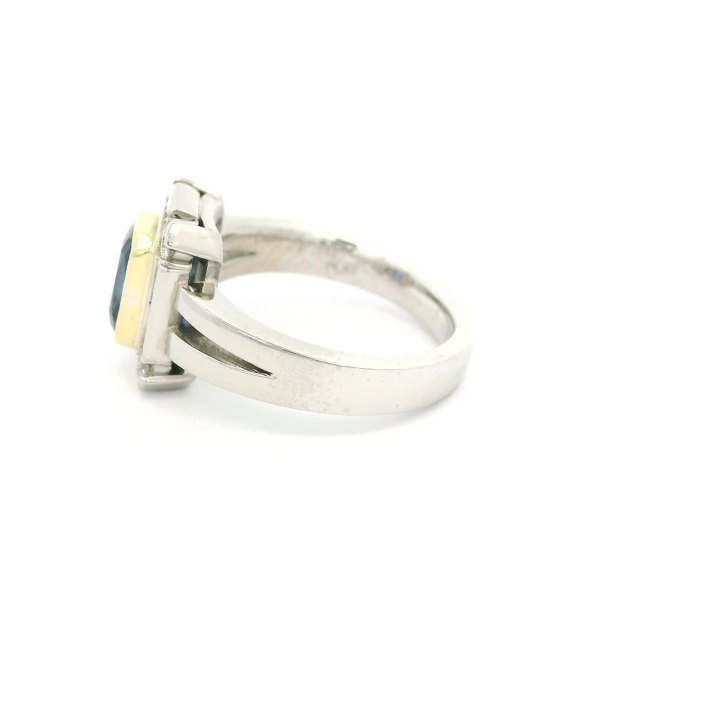 Cushion Cut Ceylon Sapphire & Diamond Ring - Forever Rox