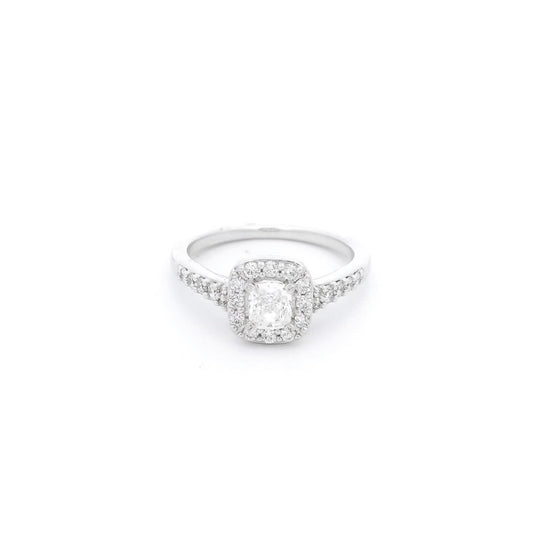 Cushion Cut Diamond Bridal Ring With Diamonds Down Shank - Forever Rox Fine Jewelry