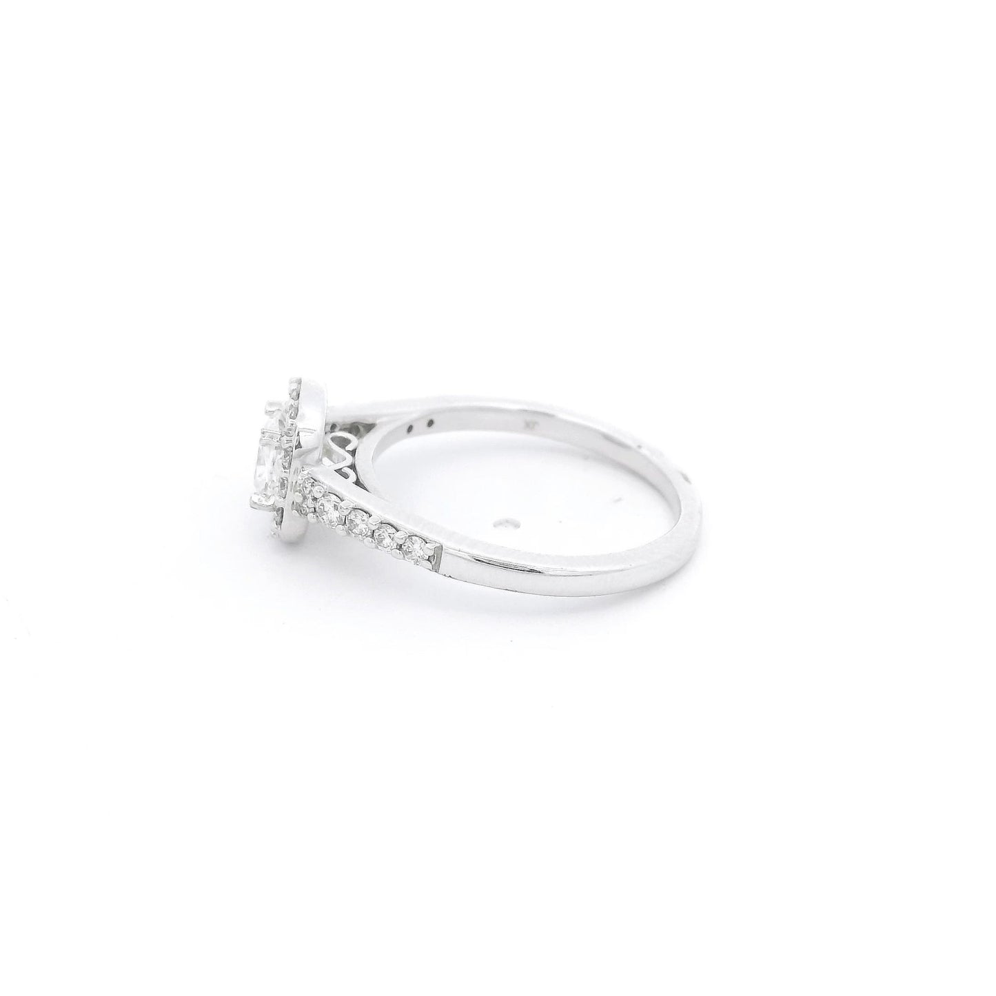 Cushion Cut Diamond Bridal Ring With Diamonds Down Shank - Forever Rox Fine Jewelry