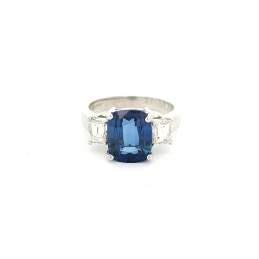 Cushion Cut Sapphire & Diamond Ring - Forever Rox