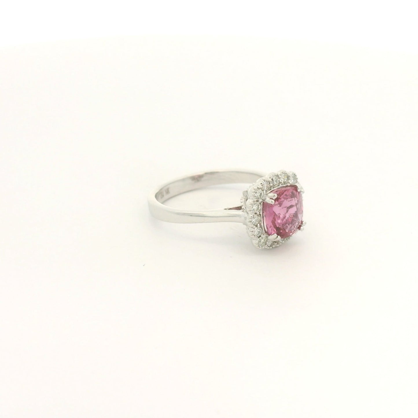 Cushion Padparadscha Sapphire & DIamond Ring - Forever Rox Fine Jewelry