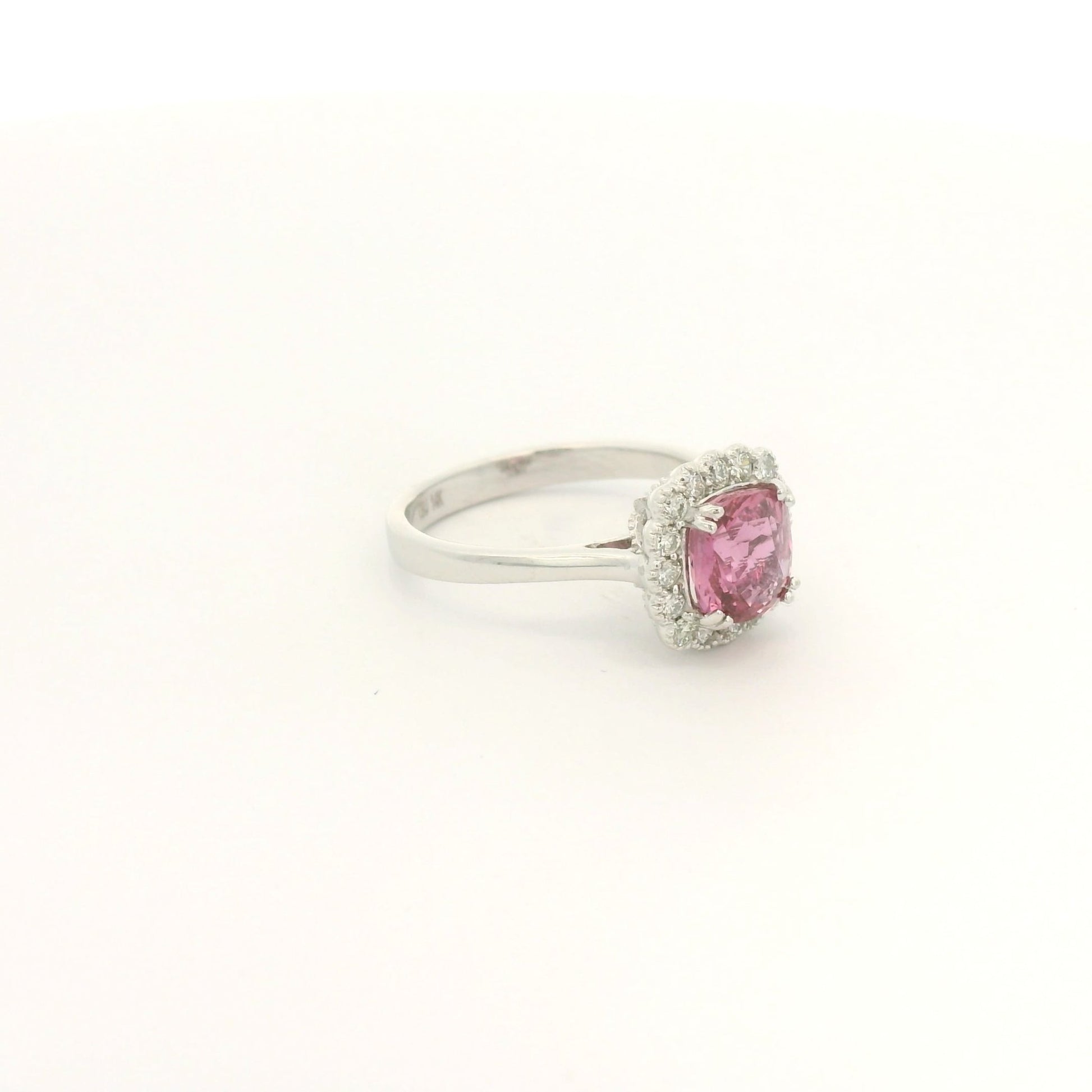 Cushion Padparadscha Sapphire & DIamond Ring - Forever Rox Fine Jewelry