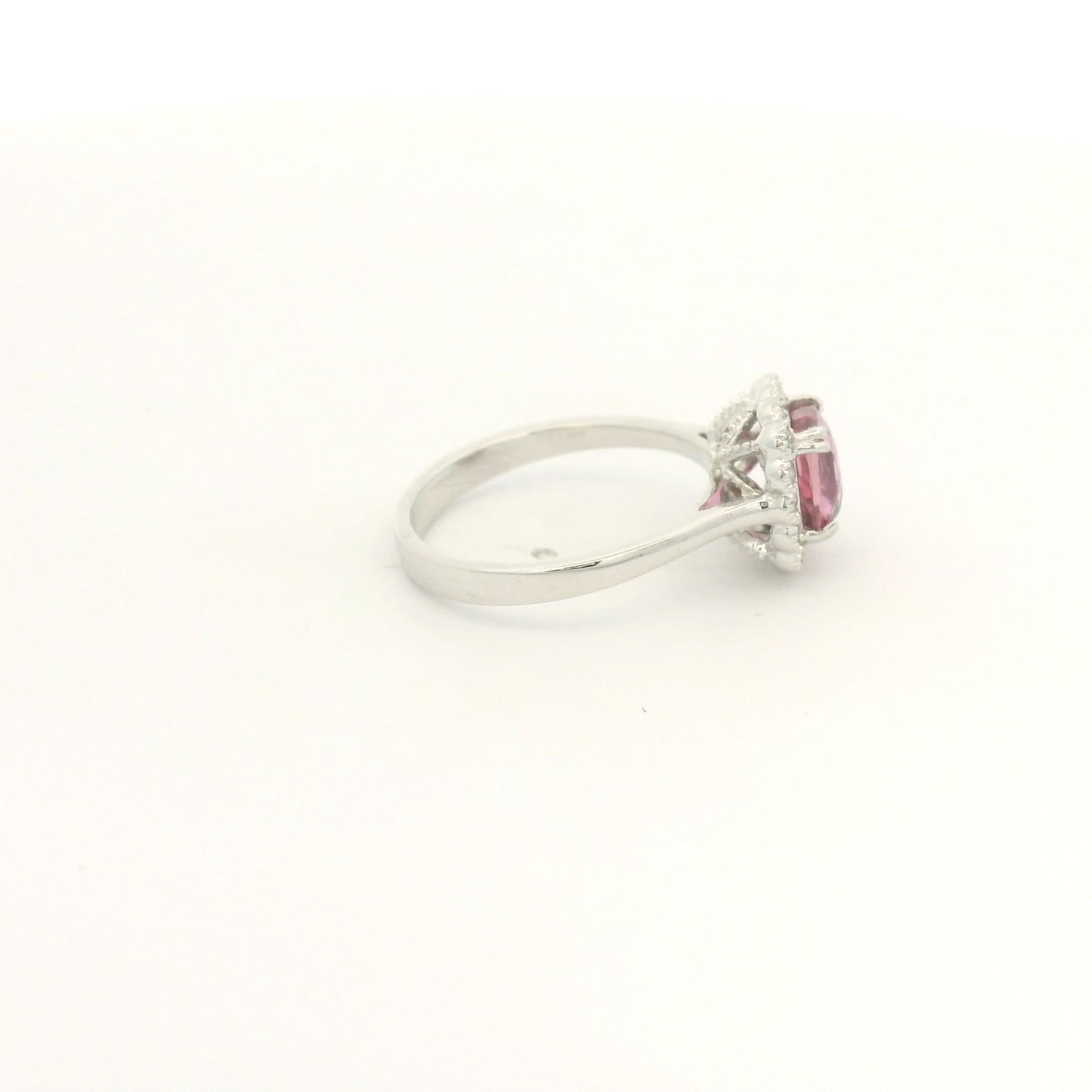 Cushion Padparadscha Sapphire & DIamond Ring - Forever Rox Fine Jewelry