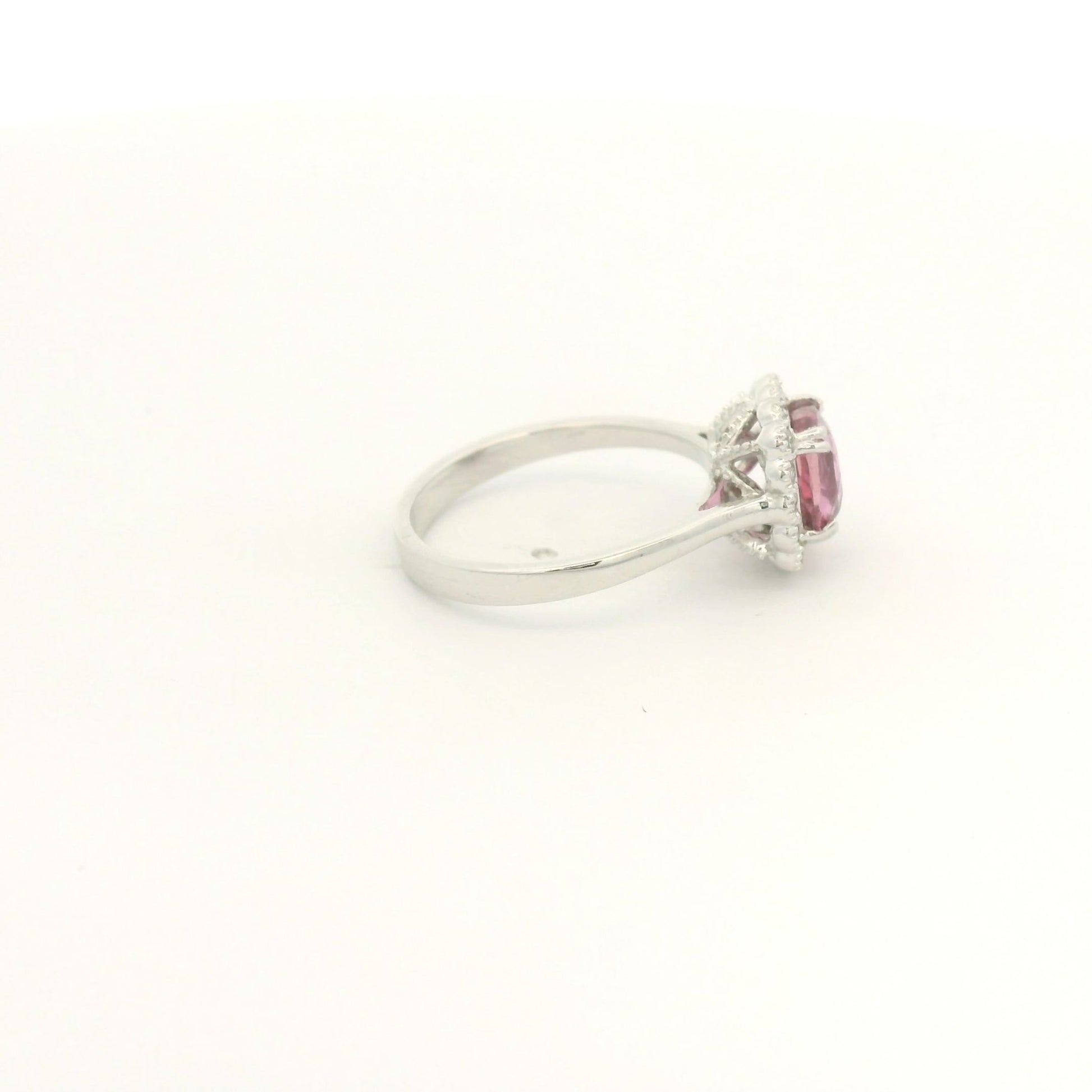 Cushion Padparadscha Sapphire & DIamond Ring - Forever Rox Fine Jewelry