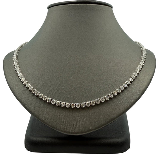 Custom 17" 18.29ctw Diamond Tennis Necklace - Forever Rox Fine Jewelry