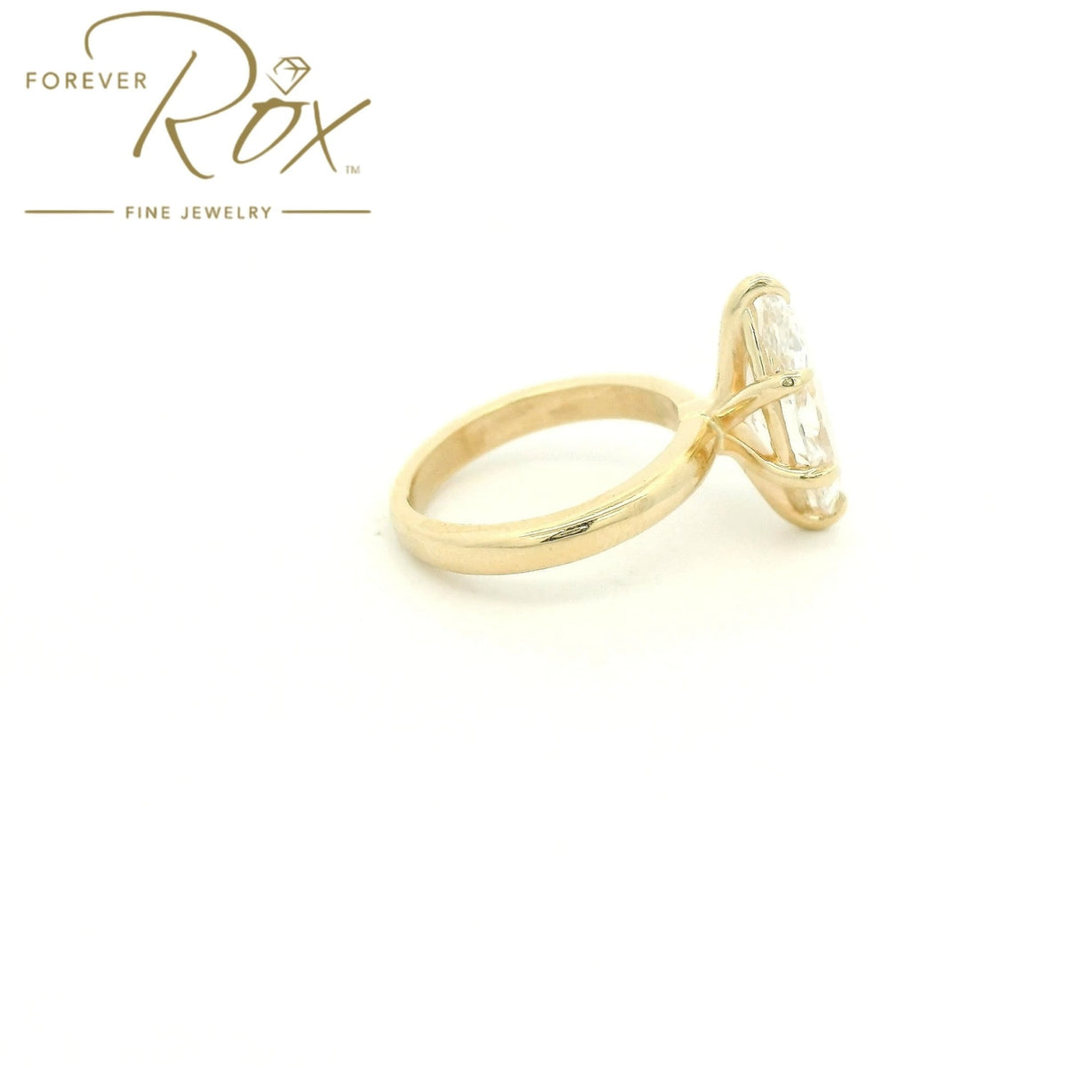 Custom 3.07ct F VVS2 Marquise Cut Diamond Solitaire Ring - Forever Rox Fine Jewelry