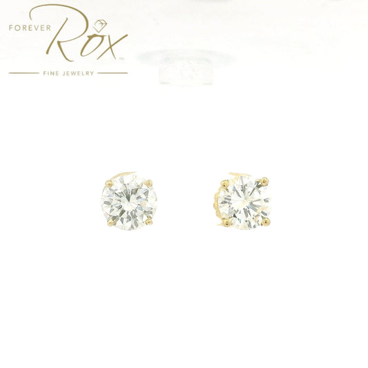 Custom 3.57ctw Round Cut Diamond Studs - Forever Rox Fine Jewelry