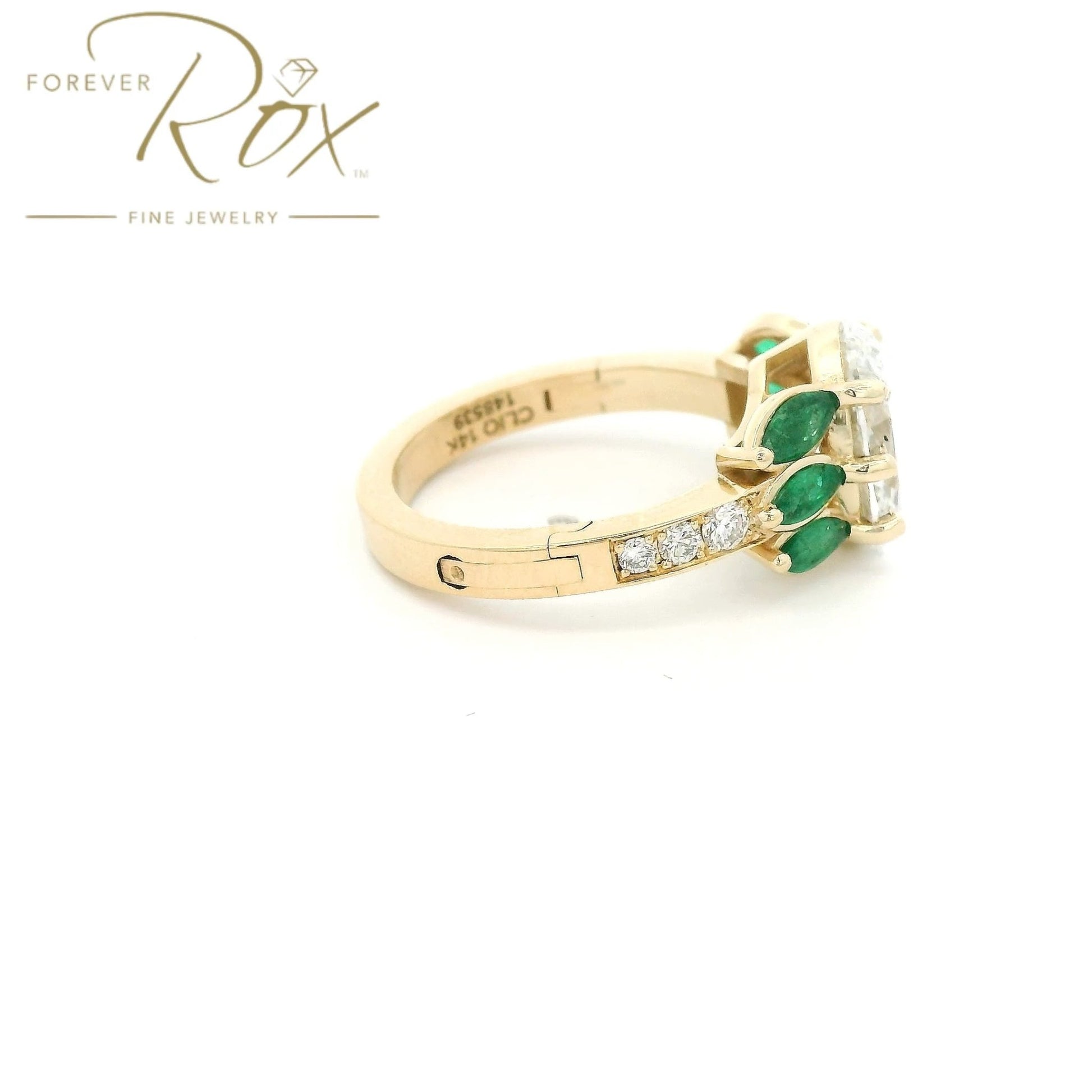 Custom 3+ct Diamond & Emerald Ring - Forever Rox