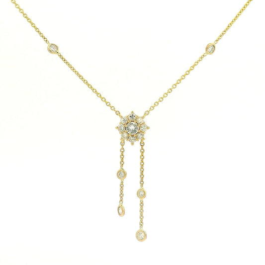 Custom Diamond Cluster Pendant WIth Diamonds By Thee Yard Chain & Dangles - Forever Rox Fine Jewelry