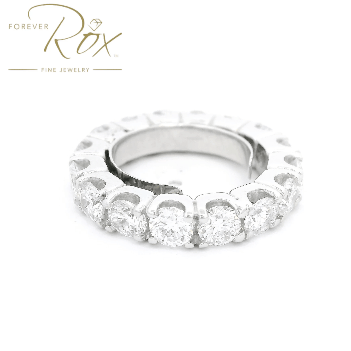 Custom Diamond Eternity Band With Sizing Butterfly - Forever Rox