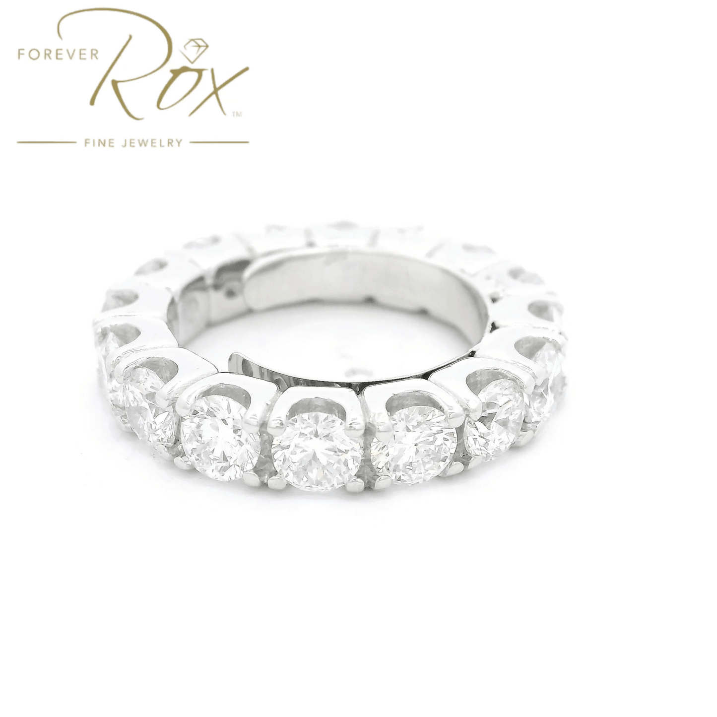 Custom Diamond Eternity Band With Sizing Butterfly - Forever Rox