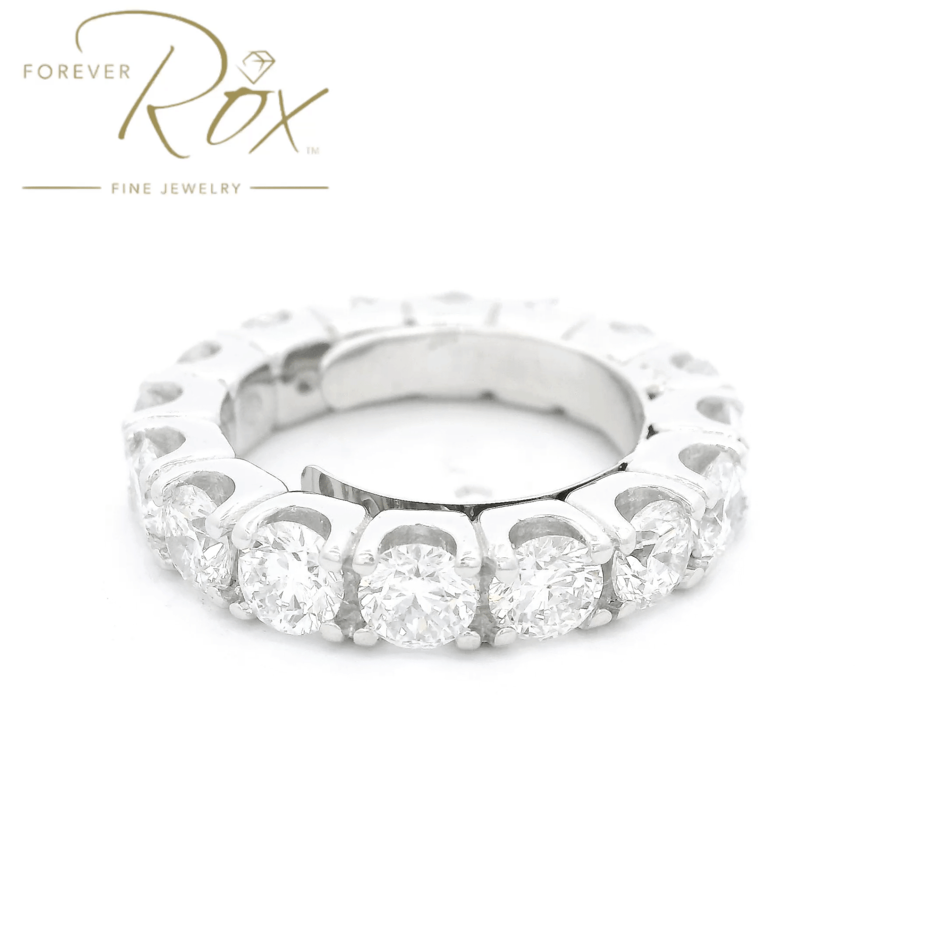 Custom Diamond Eternity Band With Sizing Butterfly - Forever Rox