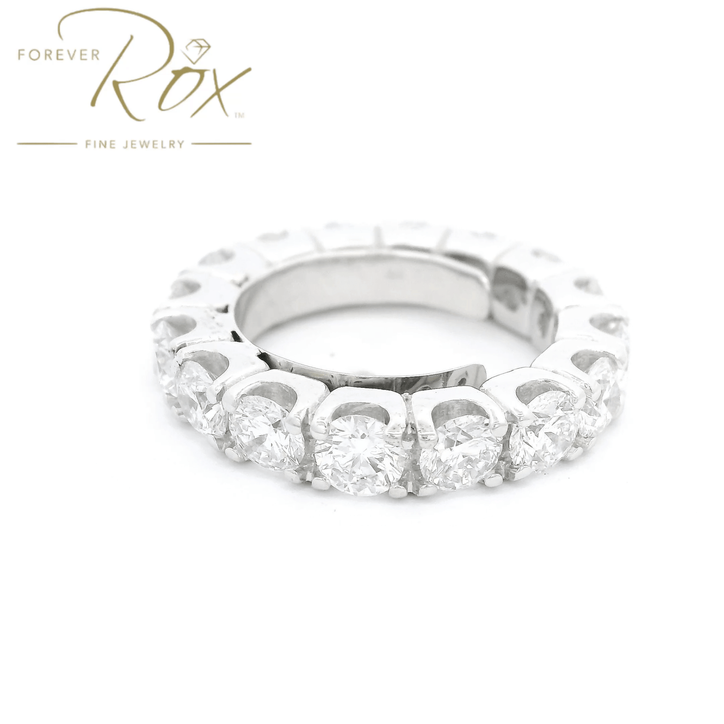 Custom Diamond Eternity Band With Sizing Butterfly - Forever Rox