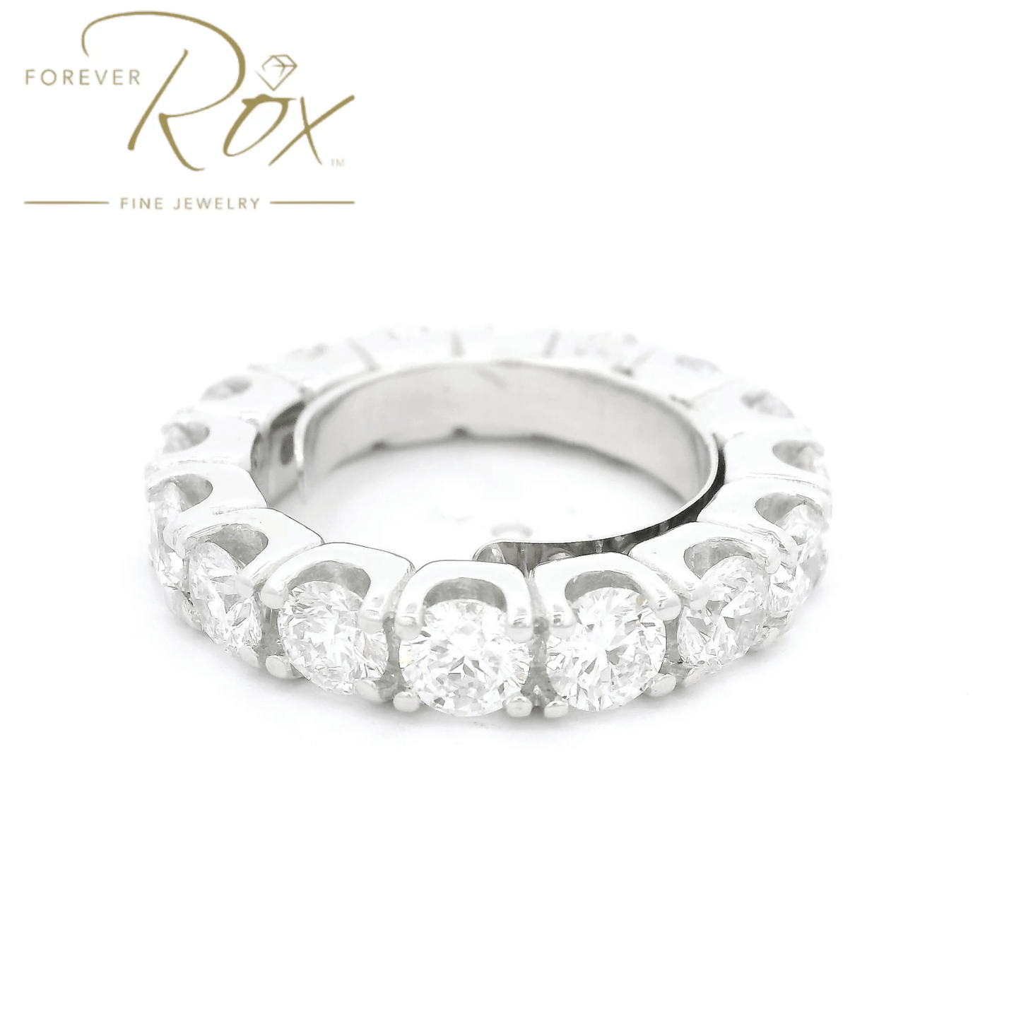 Custom Diamond Eternity Band With Sizing Butterfly - Forever Rox