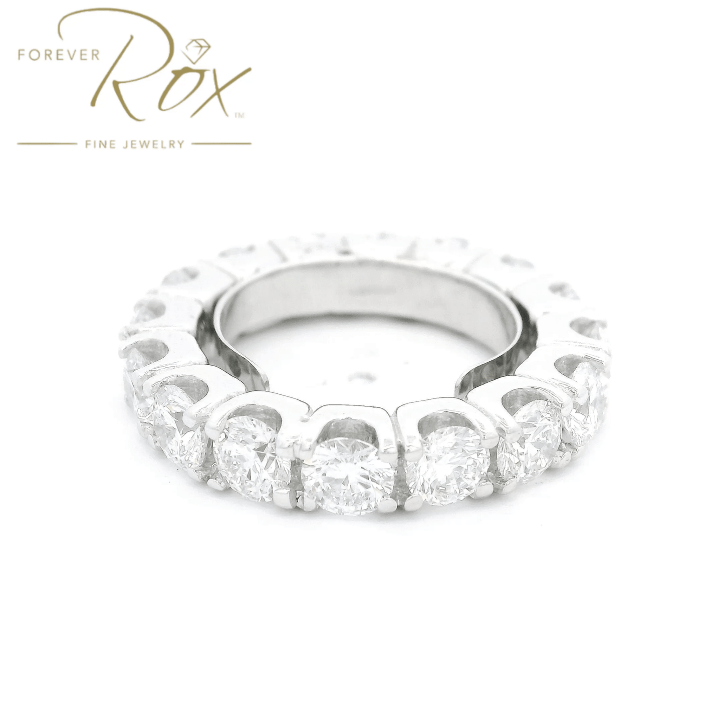 Custom Diamond Eternity Band With Sizing Butterfly - Forever Rox