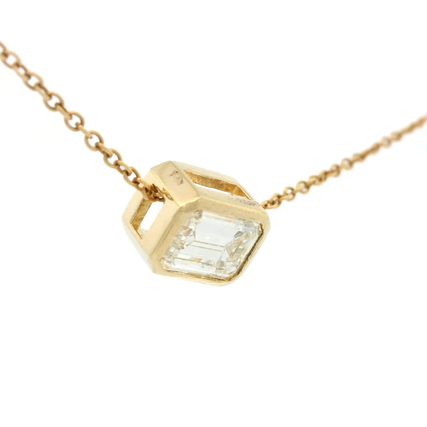 Custom Emerald Cut Diamond Pendant - Forever Rox