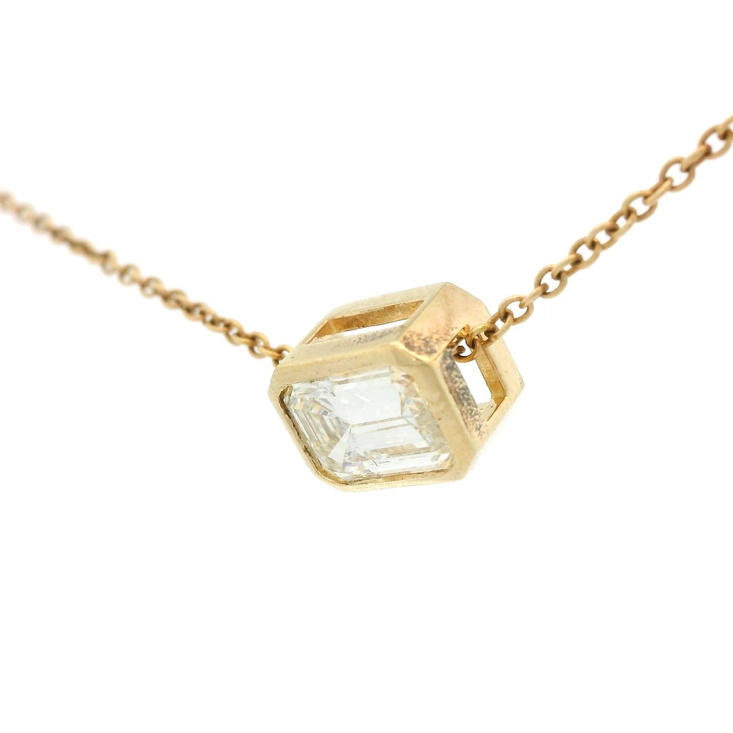 Custom Emerald Cut Diamond Pendant - Forever Rox