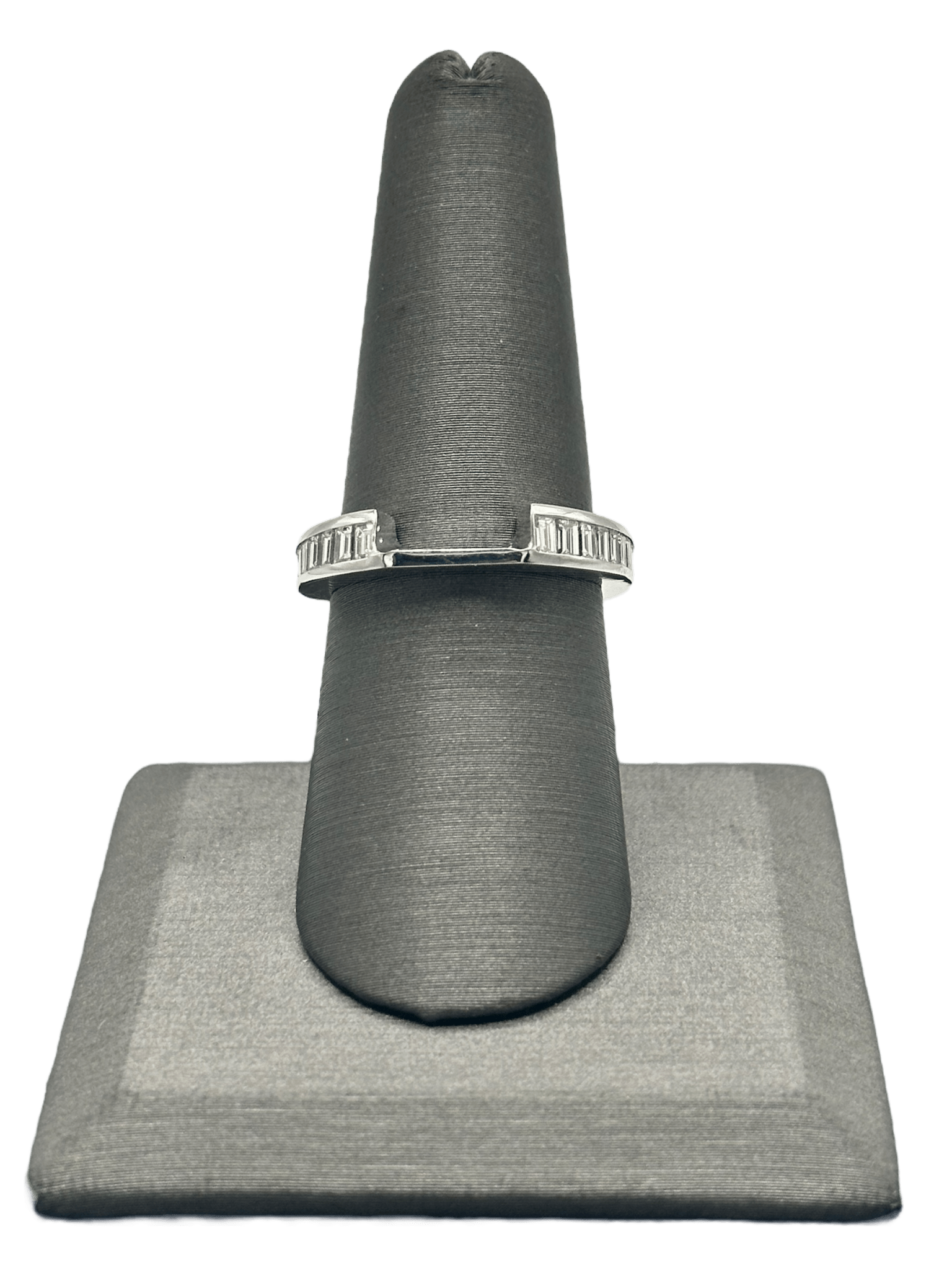 Custom Emerald Cut Diamond Ring With Fitted Emerald Cut Diamond Band - Forever Rox