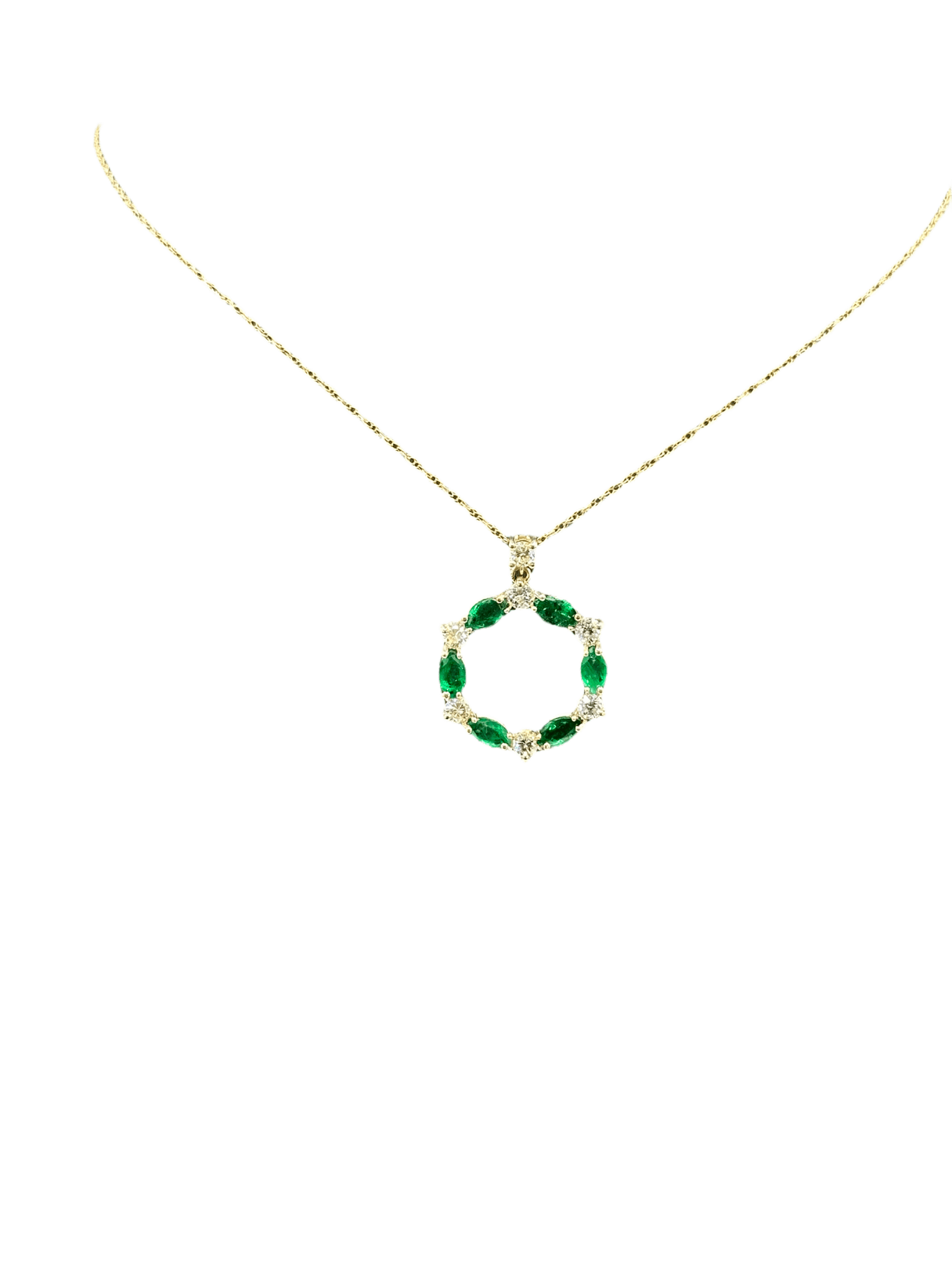 Custom Emerald & Diamond Pendant - Forever Rox