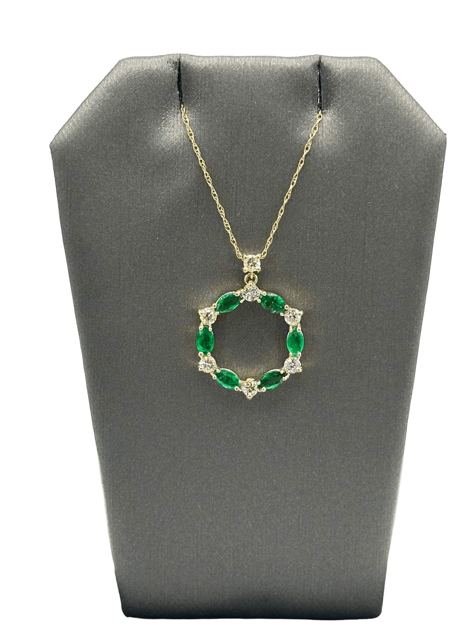 Custom Emerald & Diamond Pendant - Forever Rox