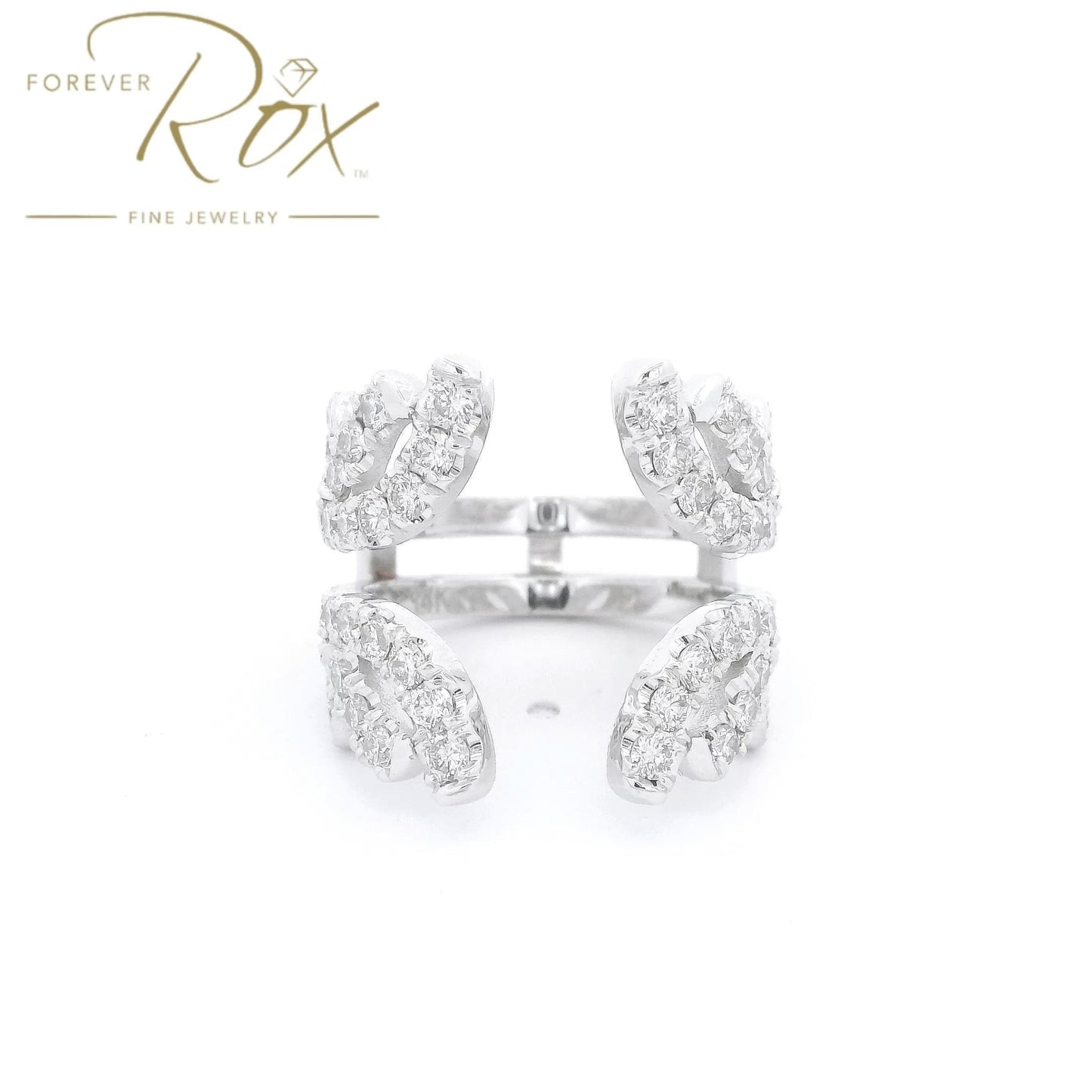 Custom Floral Diamond Ring Guard Band - Forever Rox